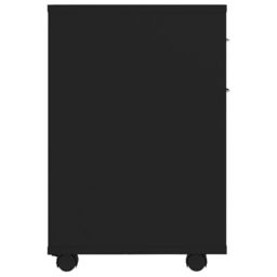 Berkfield Home Rolling Cabinet Black 45x38x54 cm Engineered Wood - Size: 45 x 38 x 54 cm - thumbnail 5
