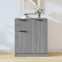 Berkfield Home Sideboard Grey Sonoma 60x30x70 cm Engineered Wood - Size: 60 x 30 x 70 cm - thumbnail 2
