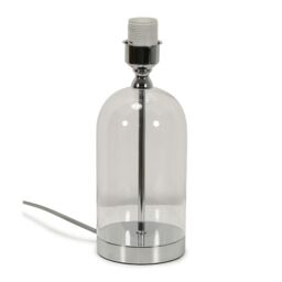 ValueLights Jessy Glass Silver Table Lamp Base - thumbnail 1