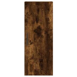 Berkfield Home Wall Mounted Cabinet Smoked Oak 34.5x34x90 cm in Brown - thumbnail 7