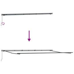 Berkfield Home Manual Retractable Awning Light Grey 600x350 cm - thumbnail 9