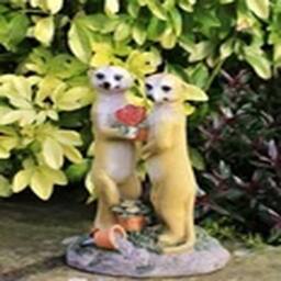 EONLION Garden Ornament Solar Powered Meerkat Light Up in Yellow - thumbnail 3