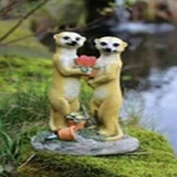 EONLION Garden Ornament Solar Powered Meerkat Light Up in Yellow - thumbnail 2