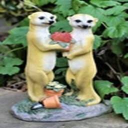 EONLION Garden Ornament Solar Powered Meerkat Light Up in Yellow - thumbnail 1