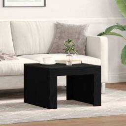 Berkfield Home Coffee Table Black oak 50 x 50 x 35 cm Engineered wood - thumbnail 2
