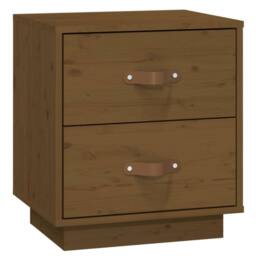 Berkfield Home Beautiful Bedside Cabinets 2 pcs Honey Brown 40x34x45 cm Solid Wo - Size: 40 x 34 x 45 cm - thumbnail 6
