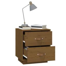Berkfield Home Beautiful Bedside Cabinets 2 pcs Honey Brown 40x34x45 cm Solid Wo - Size: 40 x 34 x 45 cm - thumbnail 5
