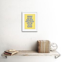 "Artery8 Wall Art Print No Remedy for Love Framed in White - Size: W7"" x H9""" - thumbnail 2