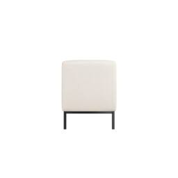 Wyld Haus Brooklyn Ivory Linen Bench Matt Black Metal Legs - thumbnail 4
