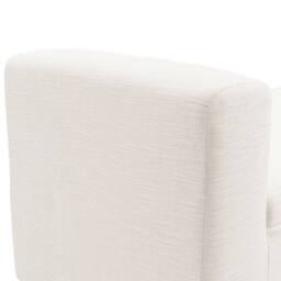 Wyld Haus Brooklyn Ivory Linen Bench Matt Black Metal Legs - thumbnail 5