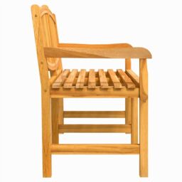 Berkfield Home Garden Bench 149.5x60x90 cm Solid Teak Wood in Brown - thumbnail 4