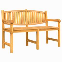 Berkfield Home Garden Bench 149.5x60x90 cm Solid Teak Wood in Brown - thumbnail 2