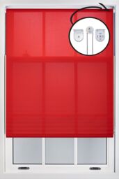 Furnished Red Daylight Roller Blinds with Metal Fittings - Trimmable Window Shade - Size: 235 cm width x 165 cm drop - thumbnail 1
