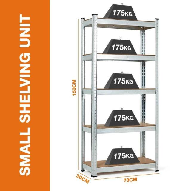 EONLION Galvanised 5 TIER GARAGE SHELVES SHELVING UNIT RACKING in Silver - Size: 1000mm × 3000mm - image 1