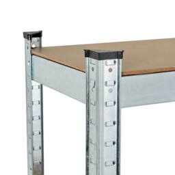 EONLION Galvanised 5 TIER GARAGE SHELVES SHELVING UNIT RACKING in Silver - Size: 1000mm × 3000mm - thumbnail 3