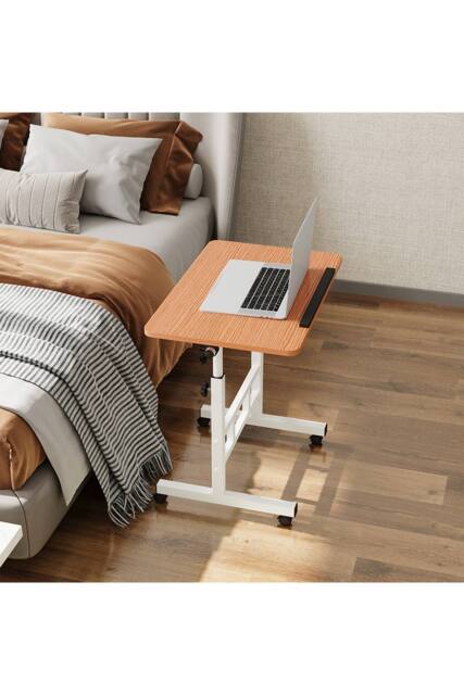 Living and Home Height Adjustable Tiltable Mobile Laptop Desk in Brown - image 1