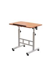 Living and Home Height Adjustable Tiltable Mobile Laptop Desk in Brown - thumbnail 6