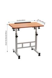 Living and Home Height Adjustable Tiltable Mobile Laptop Desk in Brown - thumbnail 9