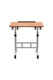 Living and Home Height Adjustable Tiltable Mobile Laptop Desk in Brown - thumbnail 5
