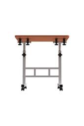 Living and Home Height Adjustable Tiltable Mobile Laptop Desk in Brown - thumbnail 7
