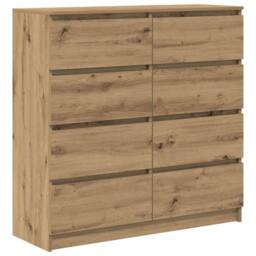 Berkfield Home Sideboard Artisan Oak 100x35x99 cm Engineered Wood in Brown - Size: 100 x 35 x 99 cm - thumbnail 1