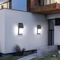 Goeco 2 Pack Indoor/Outdoor LED Wall Light, IP65 Waterproof, 12 W, 6500 K in Black - thumbnail 8