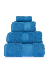 Homescapes Turkish Cotton Bath Towels Set in Blue - thumbnail 1