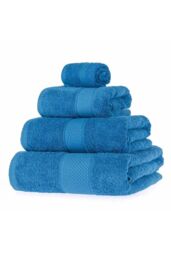 Homescapes Turkish Cotton Bath Towels Set in Blue - thumbnail 2