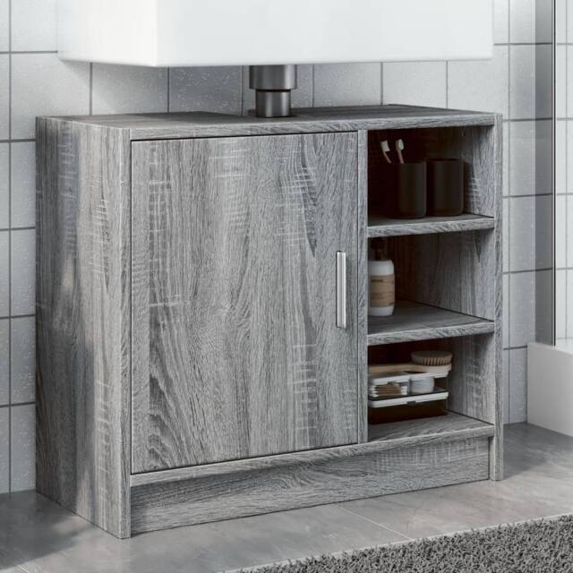 Berkfield Home Sink Cabinet Grey Sonoma 63x29x55 cm Engineered Wood - Size: 63 x 29 x 55 cm - image 1