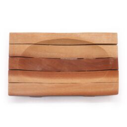 KDMD Classic Mahogany Soap Dish - Grid Drainer in Brown - thumbnail 2