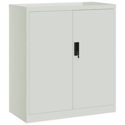 Berkfield Home Durable File Cabinet Light Grey 79x40x90 cm Steel - Size: 79 x 40 x 90 cm - thumbnail 3