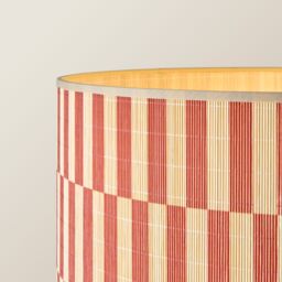 ValueLights Hiru Shelf Tripod Floor Lamp with Orange Checker Bamboo Shade & Bulb - thumbnail 4