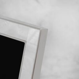"ELEGANCE Nickel & Mother of Pearl Frame Gift Box 6"" x 8"" in Silver" - thumbnail 2