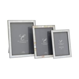 "ELEGANCE Nickel & Mother of Pearl Frame Gift Box 6"" x 8"" in Silver" - thumbnail 6