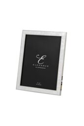 "ELEGANCE Nickel & Mother of Pearl Frame Gift Box 6"" x 8"" in Silver" - thumbnail 1