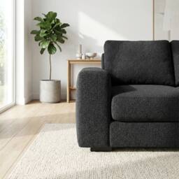 Abakus Direct Boston 3 Seater Sofa Basket Weave in Black - thumbnail 5