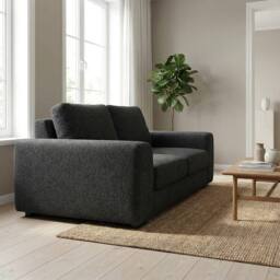 Abakus Direct Boston 3 Seater Sofa Basket Weave in Black - thumbnail 6