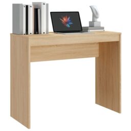 Berkfield Home Desk Sonoma Oak 90x40x72 cm Engineered Wood in Brown - Size: 90 x 40 x 72 cm - thumbnail 4