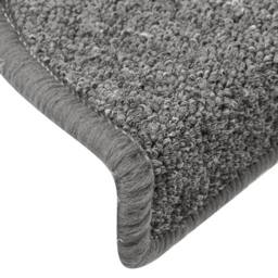Berkfield Home Comfortable Carpet Stair Treads 15 pcs Dark Grey 65x24x4 cm - Size: Medium - thumbnail 6