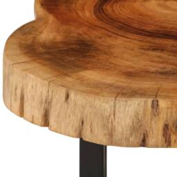 Berkfield Home Coffee Table Solid Acacia Wood 60x55x25 cm in Brown - Size: 60 x 55 x 25 cm - thumbnail 4