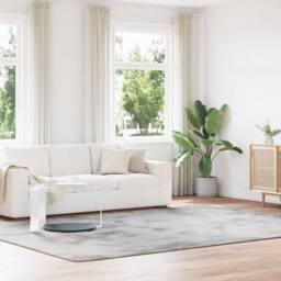 Berkfield Home Shaggy Rug High Pile NAVARRA Silver Grey 240x340 cm Polyester - Size: Medium - thumbnail 2
