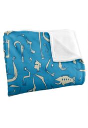 JQ Licensing Jl-Jp Fishing Hooks Silky Touch Super Soft Throw Blanket 152 X 127 cm in White - thumbnail 3