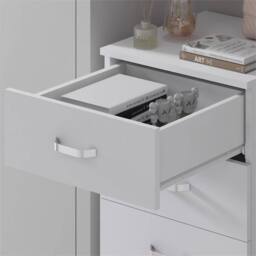 SPETLEK 5 Drawer Chest of Drawers Matt White - Size: 0.6m2 - thumbnail 4