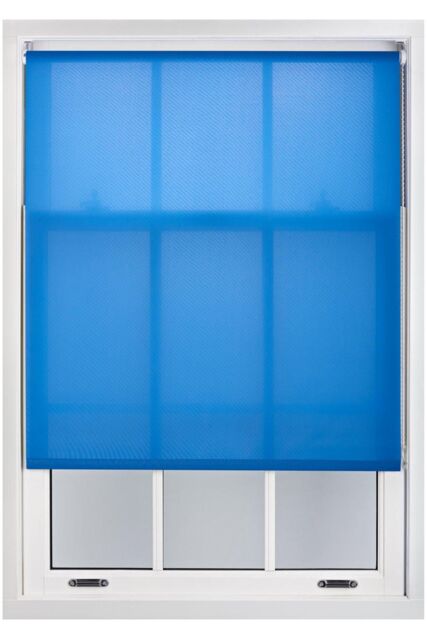 Furnished Blue Daylight Roller Blinds - Trimmable Window Shade - Size: 220 cm width x 210 cm drop - image 1