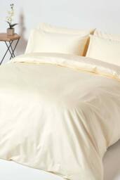 Homescapes Egyptian Cotton Fitted Sheet 12 inch 1000 Thread Count in Cream - Size: Single Fitted - thumbnail 3