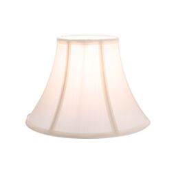 Happy Homewares Traditional Empire Shaped Lamp Shade in Rich Silky Cotton Fabric in Cream - Size: 12 inches - thumbnail 2