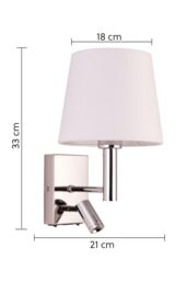Harper Living Wall Light with switches Adjustable LED Reading Light Cylinder Shade in Silver - thumbnail 6