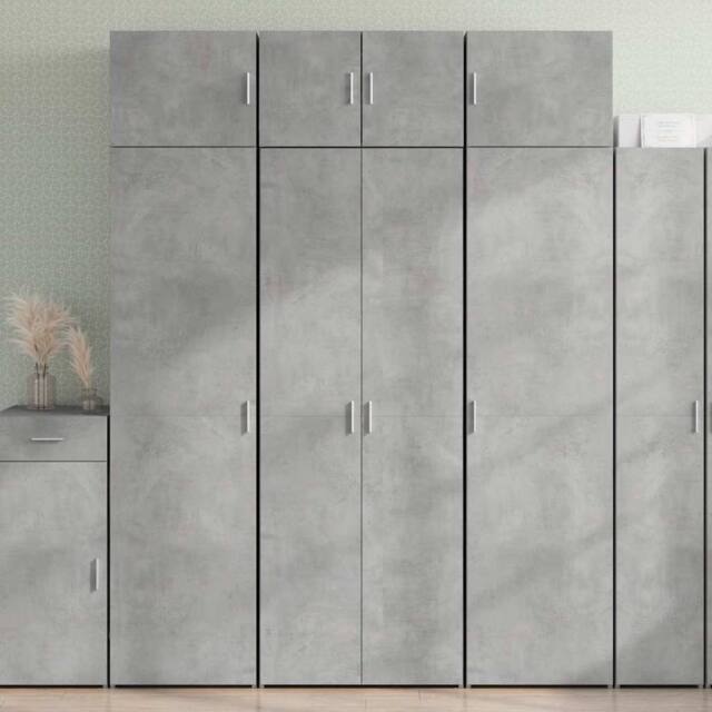 Berkfield Home Highboard Concrete Grey 70x42.5x185 cm Engineered Wood - image 1