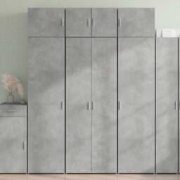 Berkfield Home Highboard Concrete Grey 70x42.5x185 cm Engineered Wood - thumbnail 1