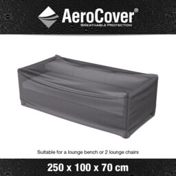 Ruma AeroCover Outdoor Bench Waterproof Polyester Breathable Cover W250xD100xH70cm in Dark Grey - Size: 1 Pack - thumbnail 2
